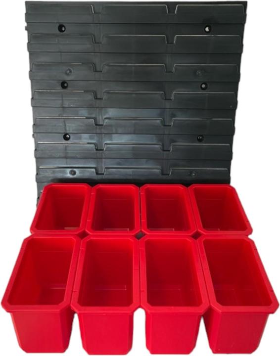 Immagine prodotto Tool Brothers Set di contenitori RHINO Toolbrothers No. 2 Parete dell'officina 39 x 35 cm con 8 contenitori per