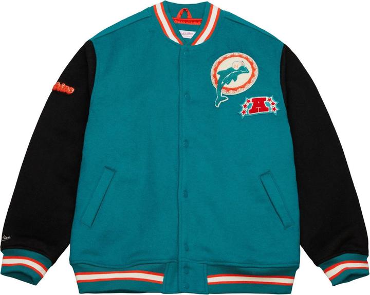 Mitchell & Ness M&N Legacy Varsity Wool Jacke - NFL Miami Dolphins - S (S)
