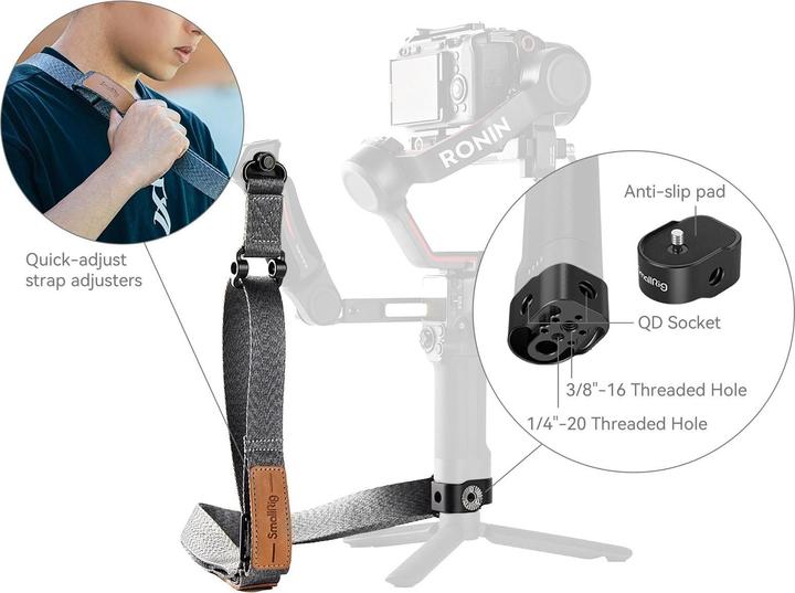 Actual product image SmallRig Gewichtsreduzierender Schultergurt (Gimbal mount)