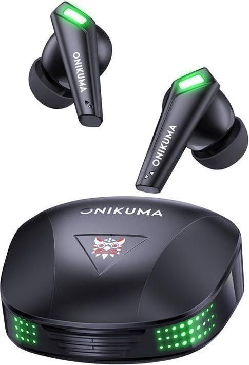 Immagine prodotto Onikuma Cuffie wireless TWS T308 Nero (Nessuna soppressione del rumore, 6 h, Senza fili)