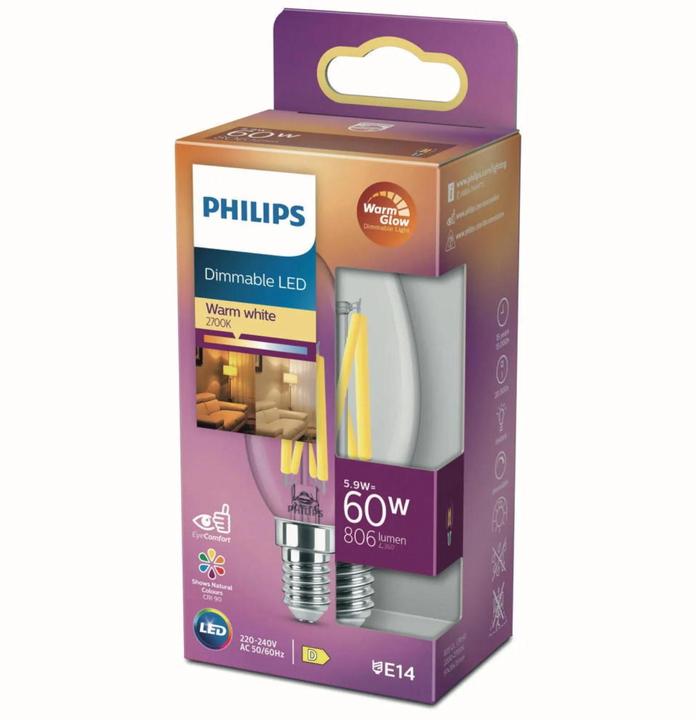 Produktbild Philips LED Lampe (E14, 5.90 W, 806 lm, 1 x, D)