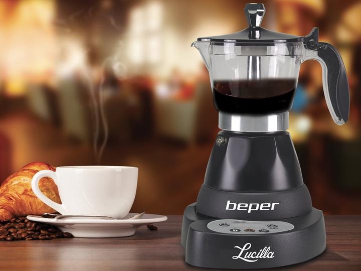 Immagine prodotto Beper BC.041N- macchina da caffè espresso elettrica- 3 bicchieri da caffè