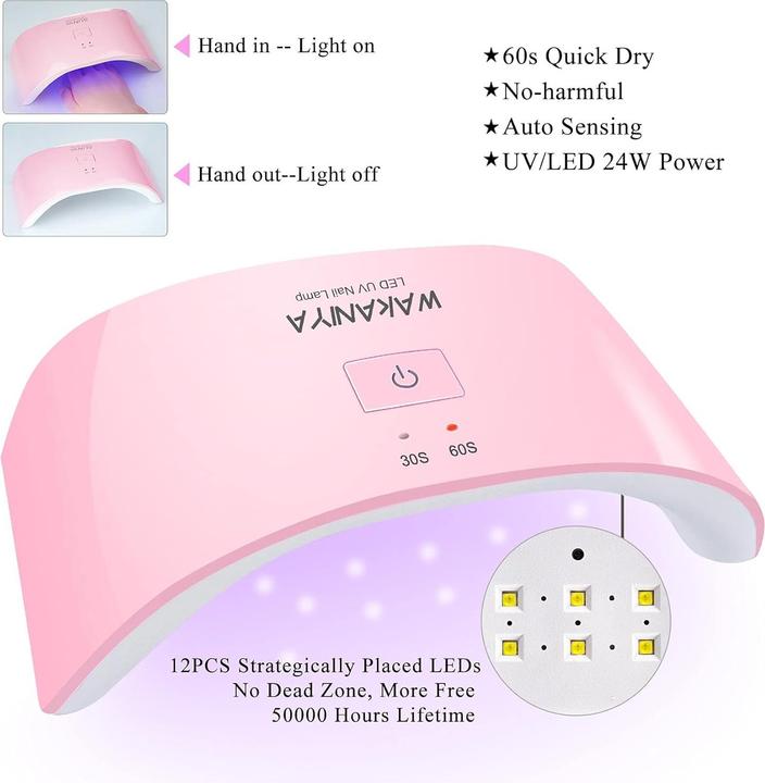 Actual product image Wakaniya Nail Care Starter Set Polygel (Nail varnish dryer)
