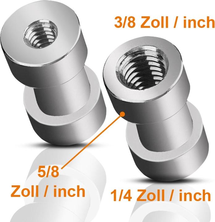 Produktbild Walimex pro 2x 5/8 Spigot mit 1/4 & 3/8 Gewinde (Stativadapter)