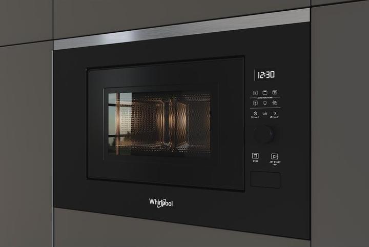 Whirlpool WMF201G Mikrowelle Integriert Grill-Mikrowelle, Edelstahl (20 l)
