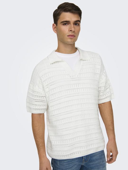 Actual product image Only & Sons Onsgrayson Ds 5 Chochet Polo Knit (M)
