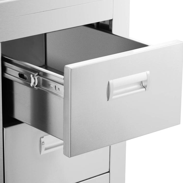 Produktbild Royal Catering Spülenschrank Spülenunterschrank Spülschrank Edelstahl Becken: 400x400x300 mm (Aufsatzspülbecken, 30 cm, 60 cm)