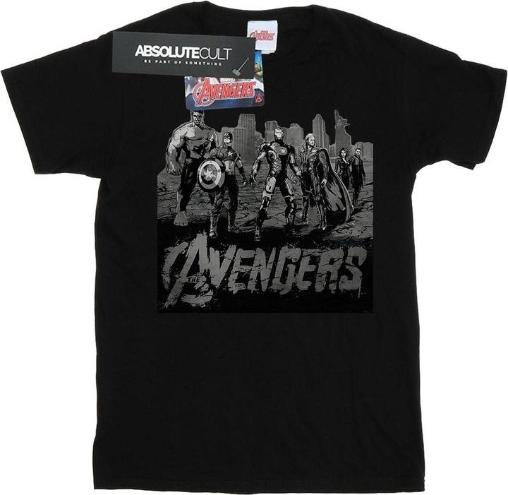 Actual product image Mens Avengers Mono Team Art T-Shirt (XL)