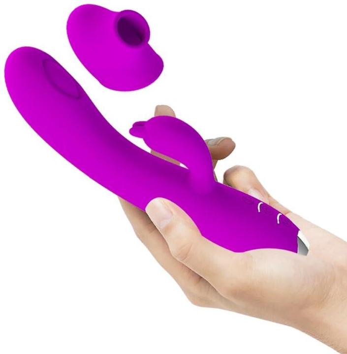 Actual product image Pretty Love Regina Vibe and Wave Functions USB Silicone Purple