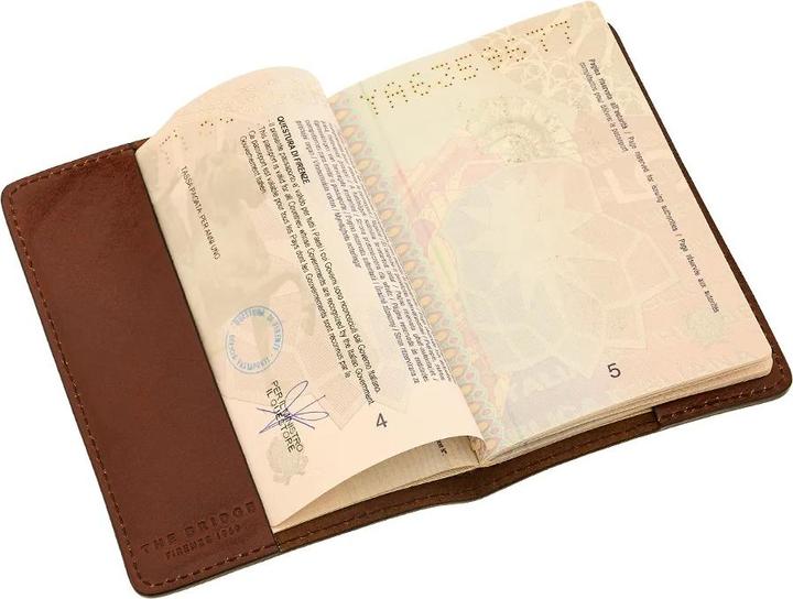 Image du produit The Bridge Pochette pour passeport et étiquette de valise en cuir (Pochette pour passeport)