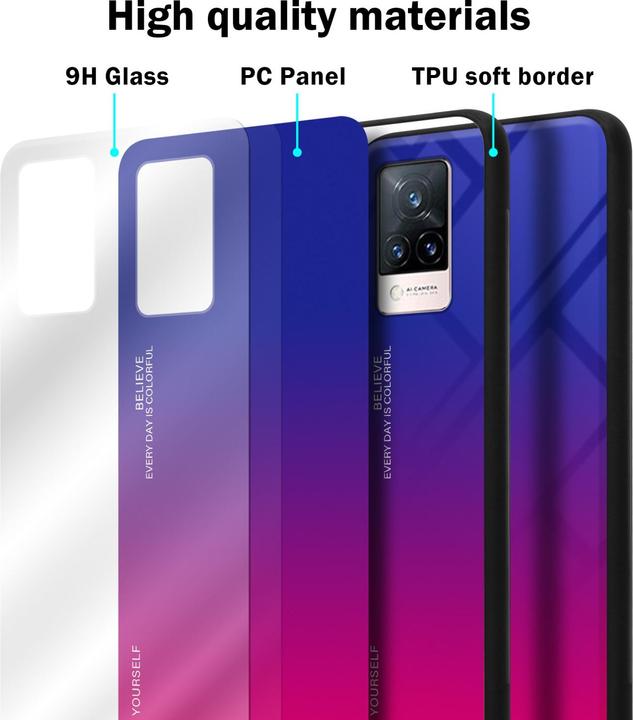Image du produit Cadorabo TPU 2 couleurs Housse en verre (Vivo V21)