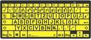 Actual product image Logickeyboard XL-Print Black on Yellow dt. (PC/BT) (DE, Wireless)