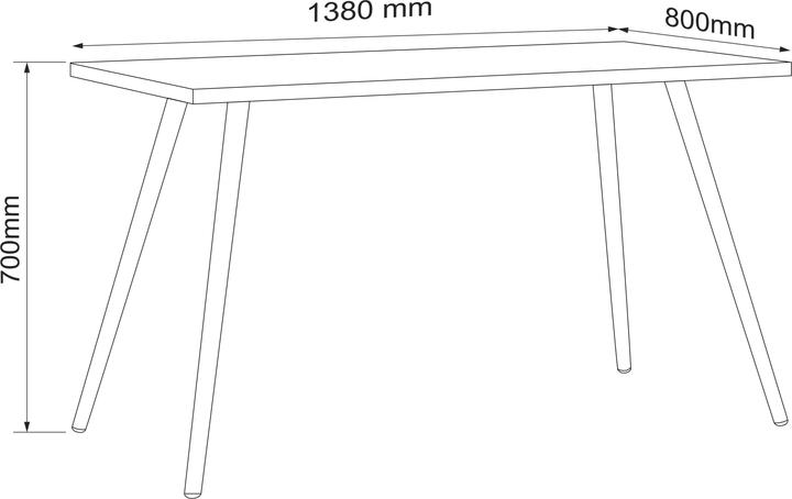 Nährwerte und Zutaten VCM Holz Schreibtisch Bürotisch Salia 138x80