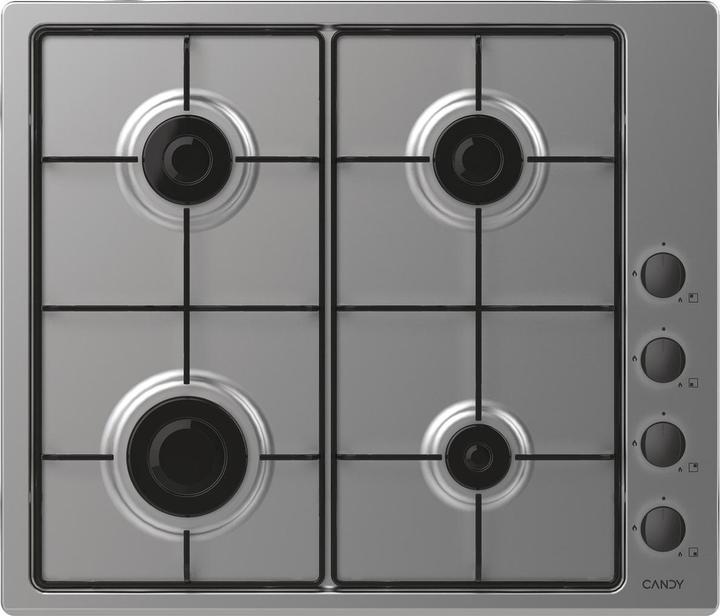 Image du produit Candy Smart CHW6LBX/4U Edelstahl Integriert 60 cm Gaskochfeld 4 Zone(n)