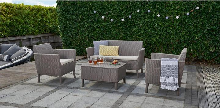 Actual product image Allibert Loungeset Salemo cappuccino, 4 seats