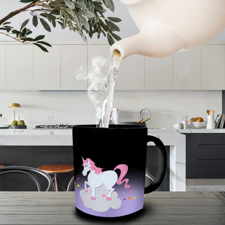 Actual product image Thumbs Up Mad Monkey mug "Unicorn" colour change 300ml black (300 ml, 1 x)