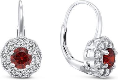 Brilio Silver - Dazzling silver dangling earrings with zircons EA333WR