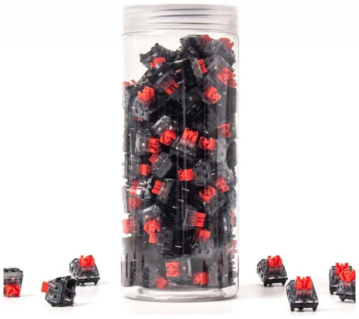 Produktbild Ducky Kailh Box Red Switches, mechanisch, 3-Pin, linear, MX-Stem, 45g - 110 Stück