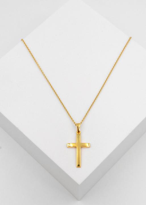 Produktbild Muau Pendant cross yellow gold 750, 26x12mm (750/18K Gelbgold)