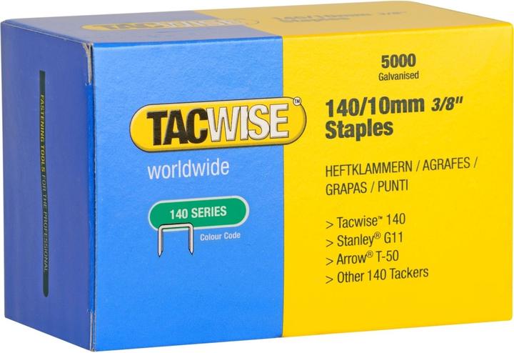 Immagine prodotto Tacwise Graffe 140/10 mm, zincate, 5.000 pezzi. (1 x)