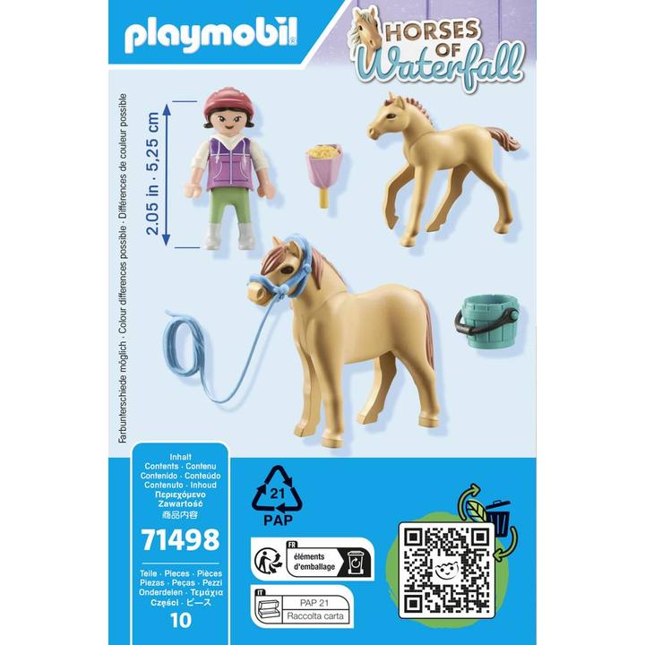Produktbild Playmobil Kind mit Pony und Fohlen (71498, Playmobil Horses of Waterfall)