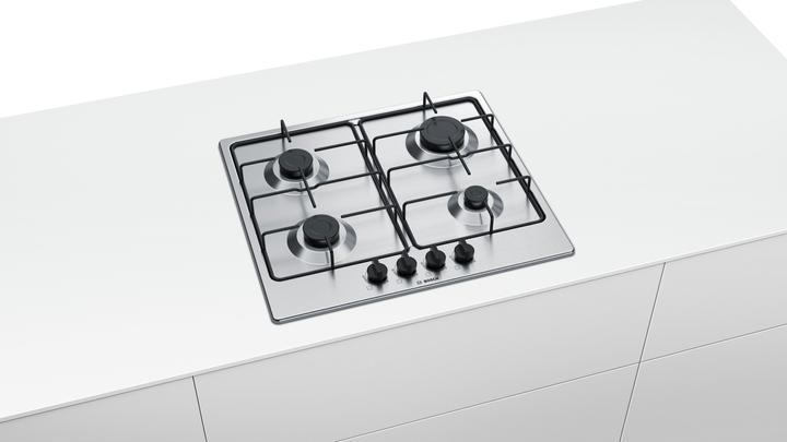 Actual product image Bosch Hausgeräte Bosch Series 4 PGP6B5B85 Stainless Steel Built-in 58 cm Gas 4 Cooker(s)