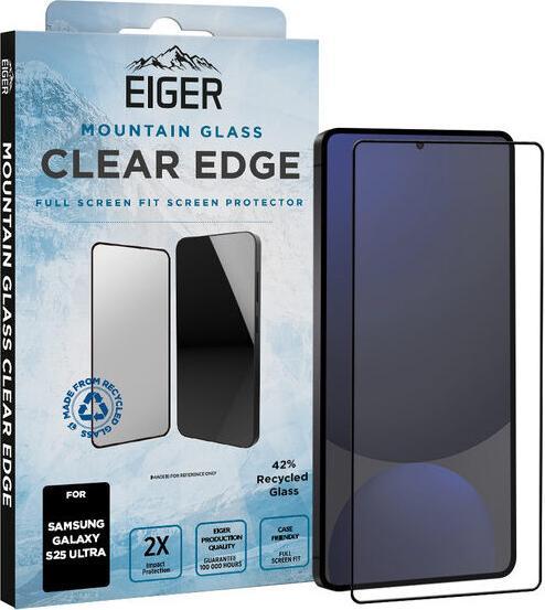 Actual product image Eiger Mountain Glass Clear Edge (1 Piece, Samsung Galaxy S25 Ultra)