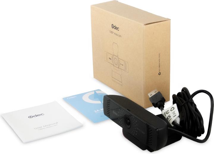 Immagine prodotto Odec OD-WB01 Webcam Dual-Mic Full HD della serie Stream con sensore CMOS da 1/3" nero (2.10 Mpx)