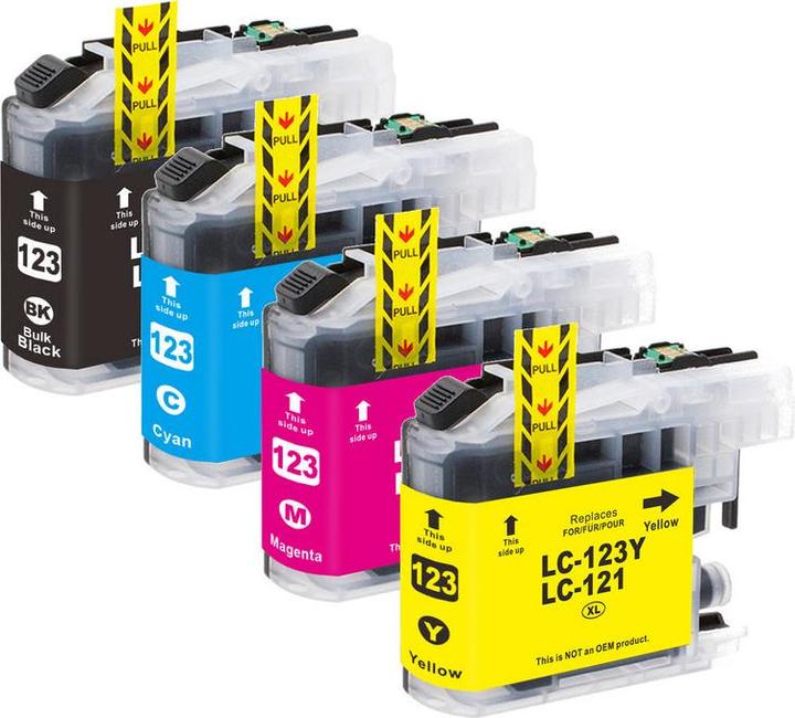 Immagine prodotto Hermex Cartuccia d'inchiostro alternativa alla Brother LC-121 CMYK XL (M, C, FC, Y)
