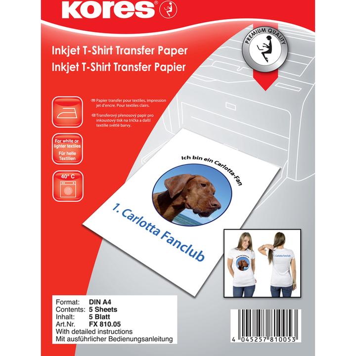 Produktbild Kores Inkjet T-Shirt Transferpapier