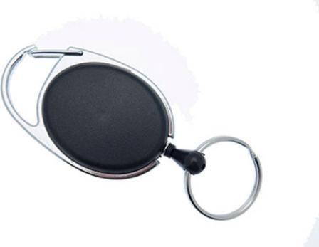 Produktbild Antalis Yo-Yo nøglesnor NN sort m/krog og wire 10stk/pak - (10 stk.)