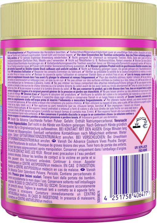 Immagine prodotto Vanish Oro Avanzamento Rosa (50 Cicli di lavaggio, Polvere)