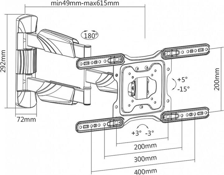 Produktbild Value LCD/TV Wandhalterung (Wand, 55")