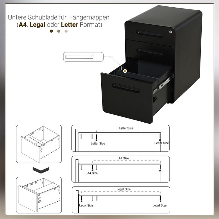 Image du produit Vinsetto Armoire de classement avec casier (39 x 48 x 59 cm)