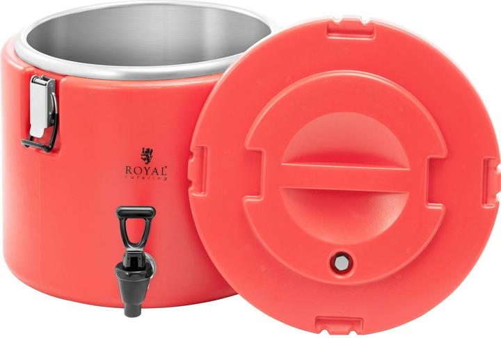 Produktbild Royal Catering Thermobehälter Edelstahl Thermobox Warmhaltebehälter Speisen Ablasshahn 15 L (15 l)