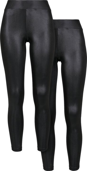 Actual product image Urban Classics Ladies Synthetic Leather Leggings 2-Pack - 15387 (S)