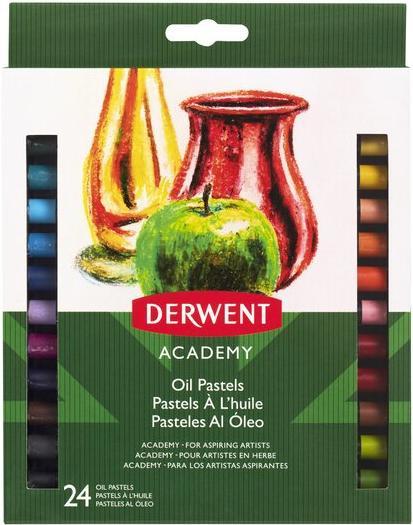Actual product image Derwent Academy Oil Pastel Pencil Multicolor 24 Piece(s) (Multicoloured, 24 x)