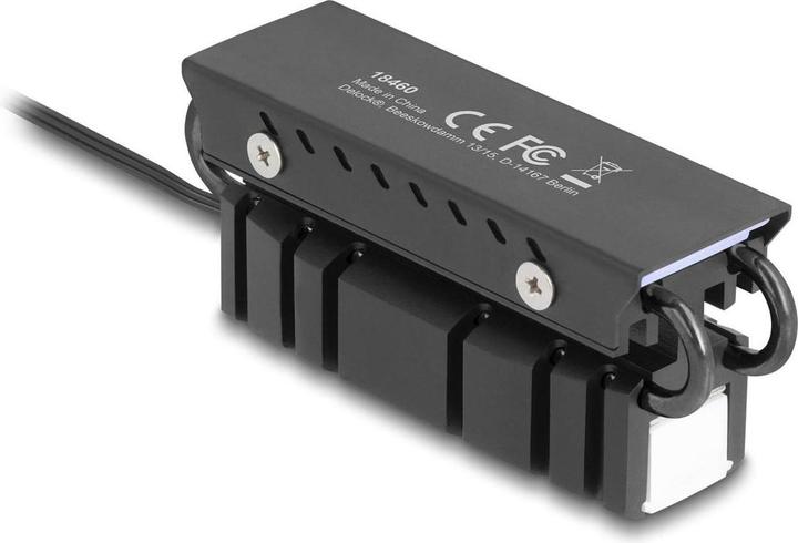 Actual product image Delock M.2 Kühlkörper für SSD 2280 mit RGB LED Beleuchtung