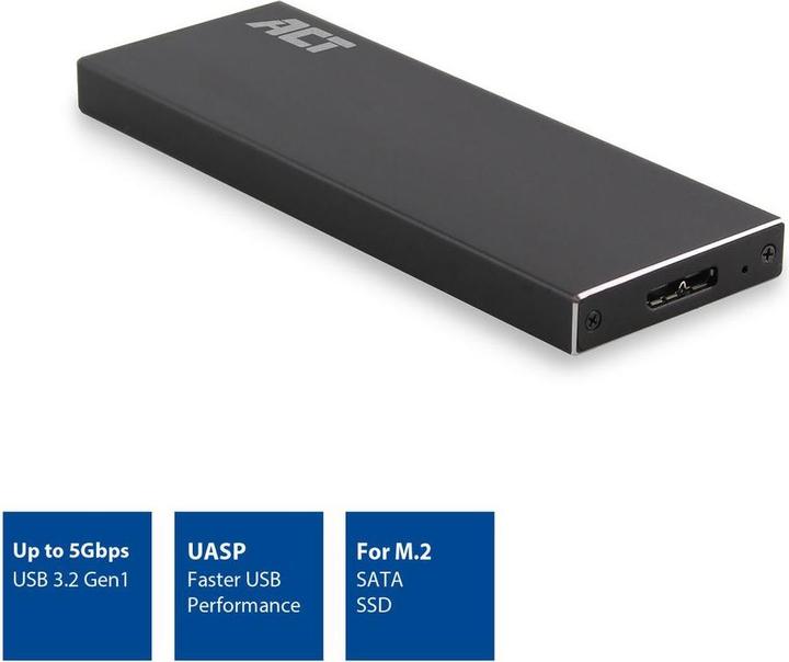 Actual product image AC1600 Storage Drive Enclosure SSD Enclosure Black M.2 (M.2)