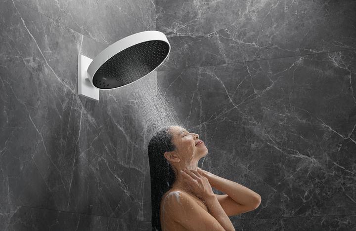 Immagine prodotto hansgrohe Soffione Rainfinity a 3 getti con braccio doccia : Colore - Bianco opaco (3 Tipi di raggi, 28.10 l/min)