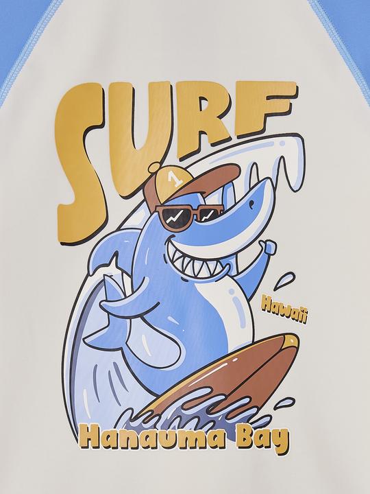 Image du produit Vertbaudet Jungen Strand-Set: UV-Badeshirt & Shorts (140)