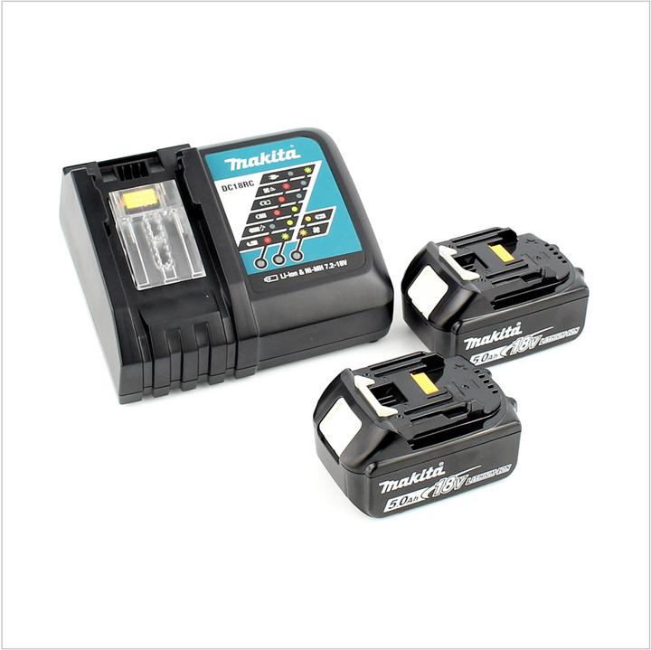 Produktbild Makita DBO 180 RTJ 18 V Akku Exzenterschleifer + 2x Akku 5,0Ah + Ladegerät + Makpac (Exzenterschleifer)