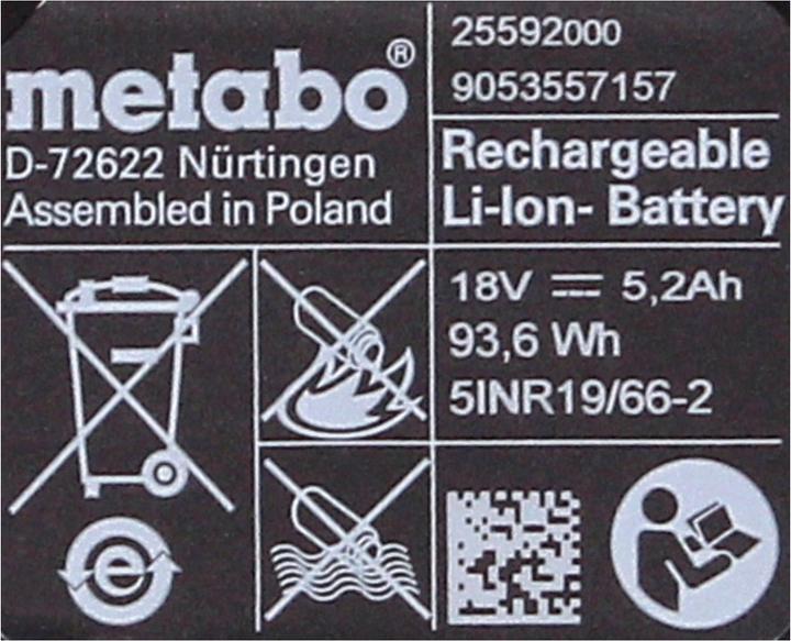 Actual product image Metabo Li-Power battery set (18 V)