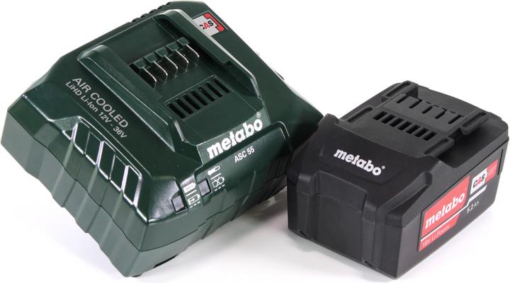 Image du produit Metabo Kit de base batterie 18V avec 1x batterie 5,2Ah ( 625592000 ) + chargeur ASC 55 ( 627044000 ) (18 V)