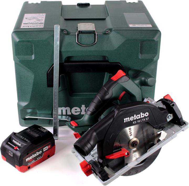 Actual product image Metabo KS 18 LTX 57 Cordless circular saw 18V 165x20mm+ 1x rechargeable battery 5.5Ah + MetaLoc - without