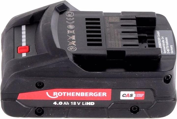 Produktbild Rothenberger ROMAX 4000 Akku Pressmaschine 18 V Li-Ion elektrohydraulisch im Transportkoffer mit 4 A