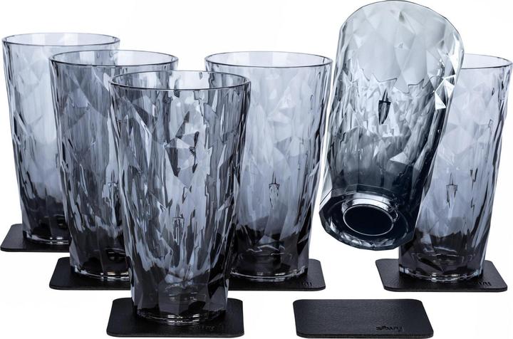 Produktbild Silwy Magnet-Kunststoffgläser Longdrink Grau