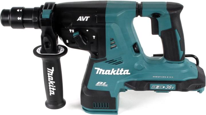 Actual product image Makita DHR 281 MJ Brushless cordless hammer drill 28 mm 2x 18 V for SDS-PLUS with quick-change chuck in M (Rechargeable battery operated)