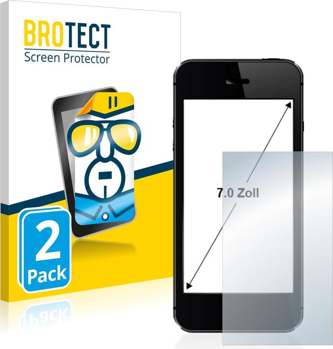 Actual product image BROTECT Screen Protector Clear (2 Piece, Universal)