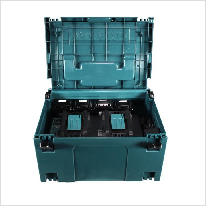 Actual product image Makita Power Source Kit 18V with 4x BL1830B battery 3.0Ah + DC18RD dual charger ( 197720-6 ) + Makpac (18 V)